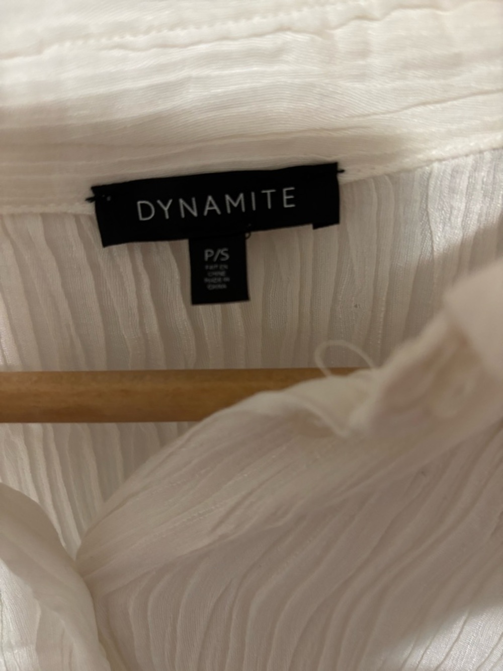 Dynamite Cream Button-Up Shirt - Picture 4 of 5